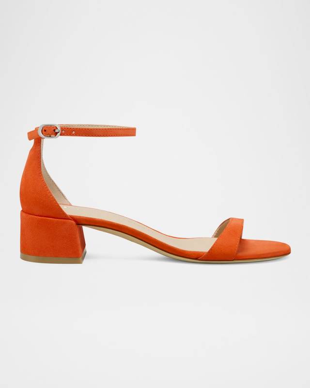 Nudist Suede Ankle-Strap Sandals